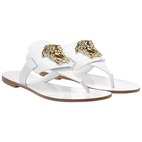 versace sandals white